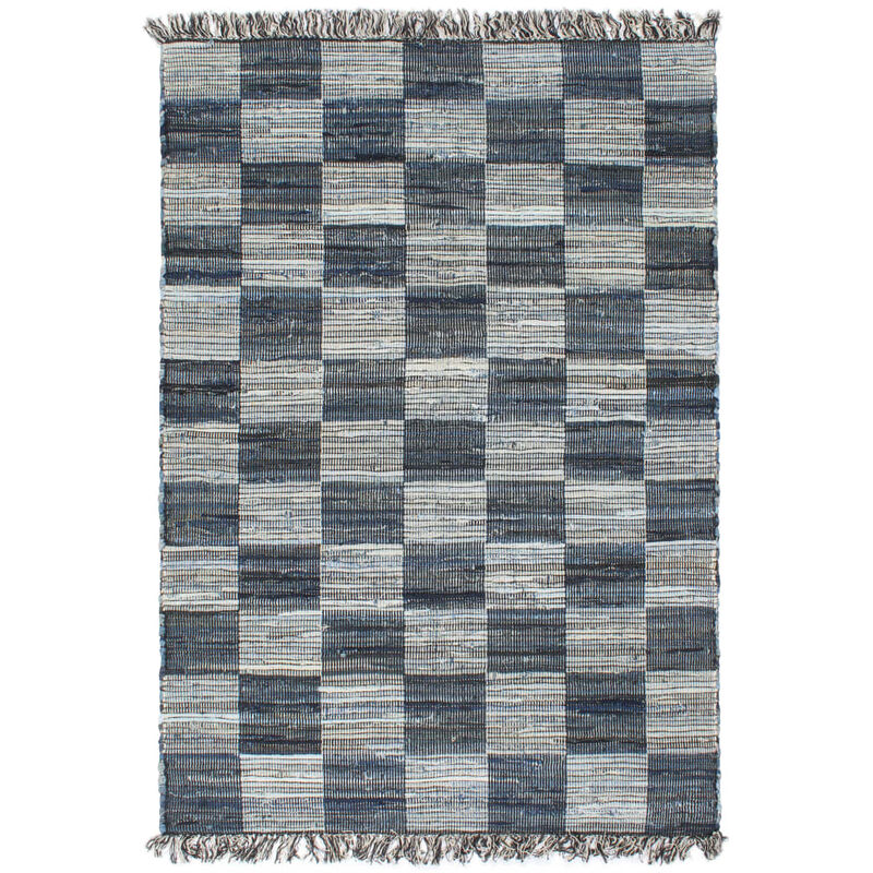 

Alfombra tejida a mano Chindi tela vaquera azul 80x160 cm - Azul - Vidaxl