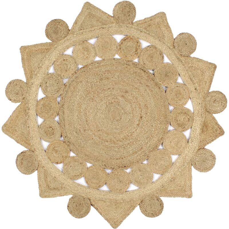 

Alfombra tejida a mano de yute trenzado 120 cm
