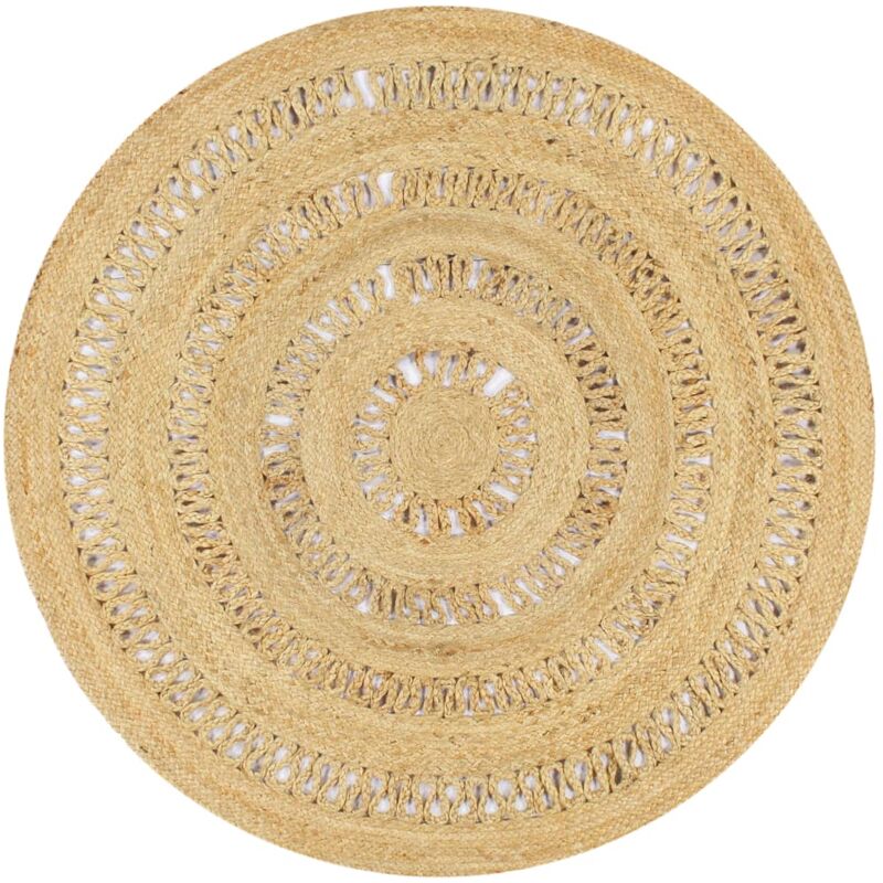 

vidaXL Alfombra tejida a mano de yute trenzado 120 cm - Marrón