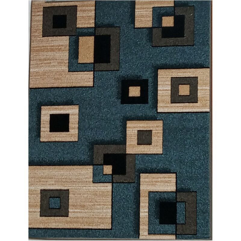 

ALFOMBRA TRENDY GEOMETRIC Moderna para salón o Habitación TURQUESA 190X275 cm. Matris