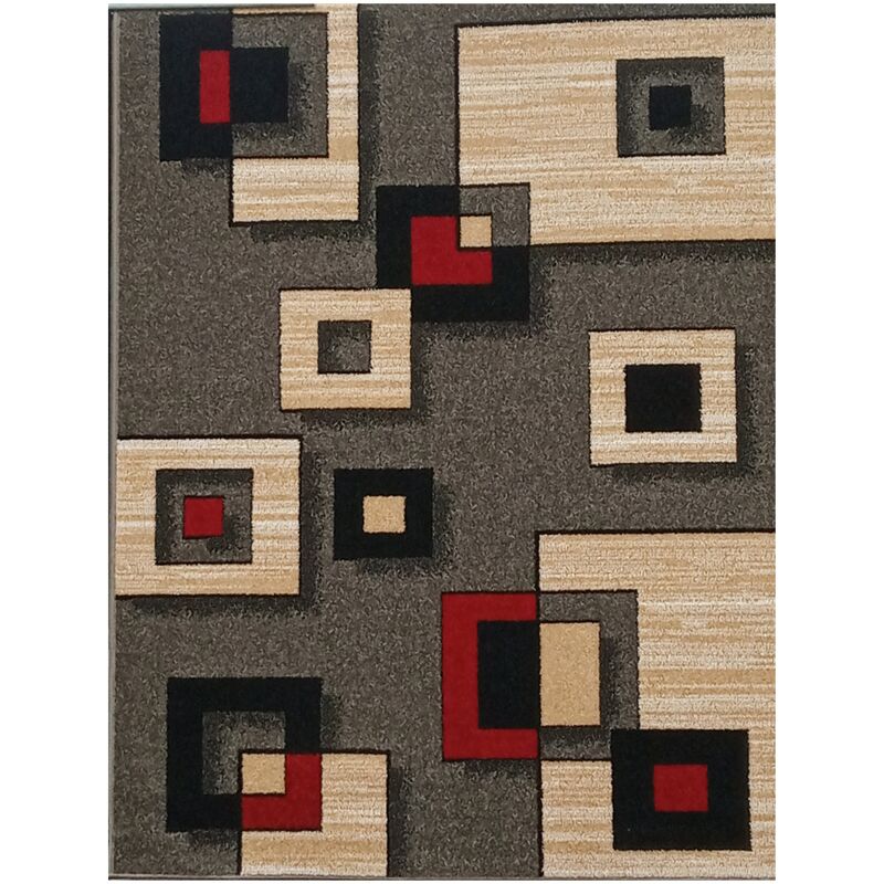 

ALFOMBRA TRENDY GEOMETRIC Moderna para salón o Habitación GRIS 67X125 cm. Matris