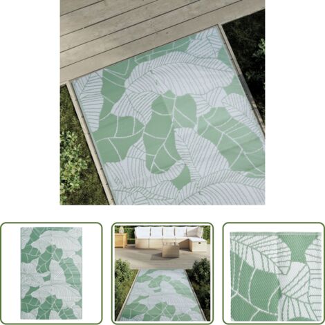 Alfombra verde -  Alfombra de exterior ARAKIL verde 120x180 cm PP
