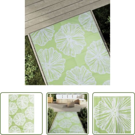 Alfombra verde -  Alfombra de exterior ARAKIL verde 120x180 cm PP