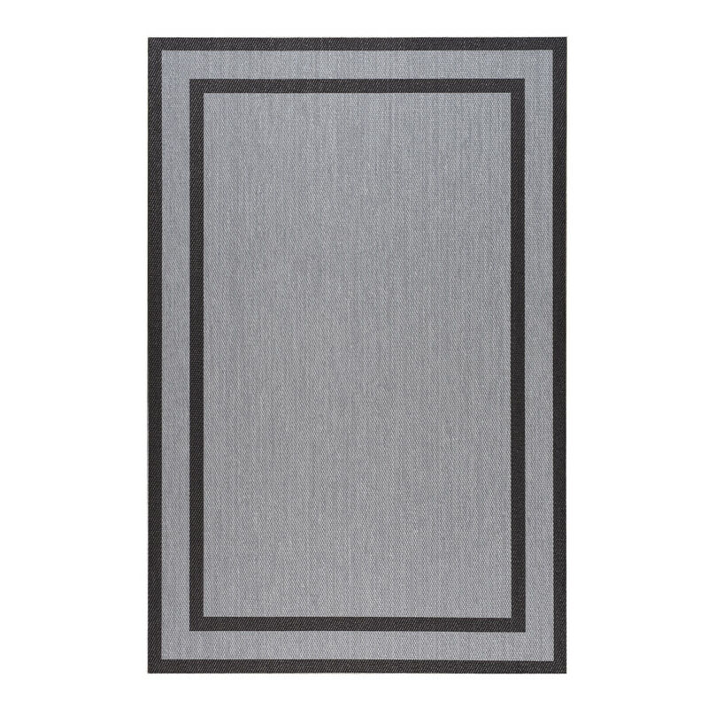 

Alfombra vinílica Deblon, alfombra PVC antideslizante, para interior y exterior Rectángulos Gris, 80 x 150cm