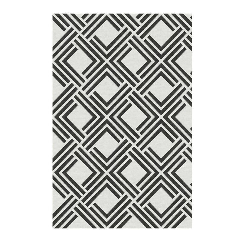 

Alfombra vinílica Deblon, alfombra PVC antideslizante, para interior y exterior Geométrica Negro, 60 x 90cm