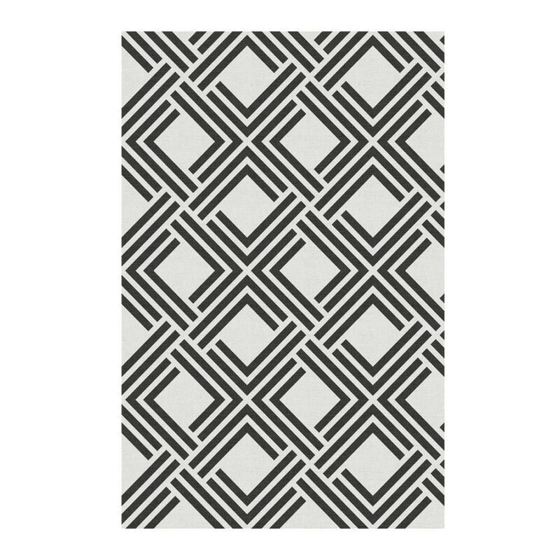 

Alfombra vinílica Deblon, alfombra PVC antideslizante, para interior y exterior Geométrica Negro, 80 x 150cm