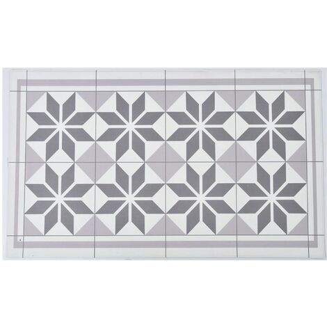 Alfombra vinílica estampada 45X75Cm - Honore - Blanco