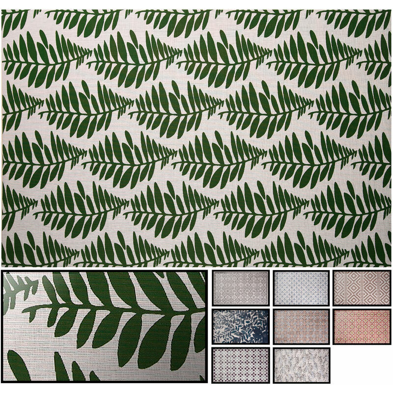 

Alfombra Vinilica Trenzada Ghana 80X150Cm Hojas Verdes Para Interior O Exterior, Alfombra Vinilica Para Cocina, Salón, Despacho, Terrazas..