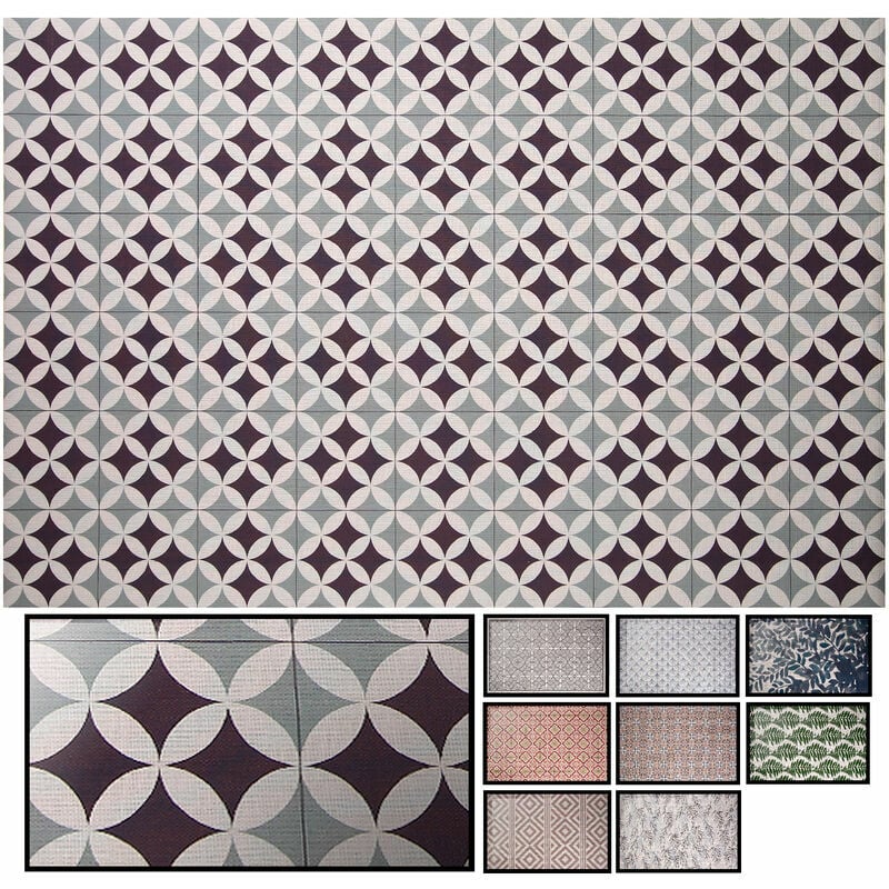 

Alfombra Vinilica Trenzada Ghana 160X240Cm Circulos Bicolor Para Interior O Exterior, Alfombra Vinilica Para Cocina, Salón, Despacho, Terrazas..