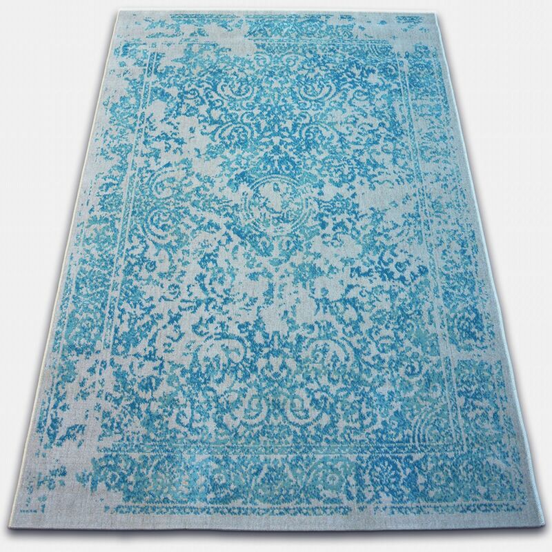 

Rugsx - Alfombra VINTAGE 22208/054 turquesa/crema roseta clásica Tonos de azul 160x230 cm