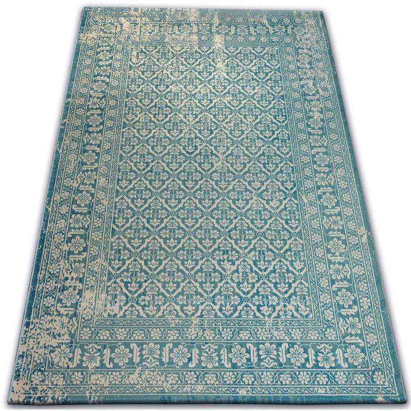 Rugsx - Alfombra vintage 22209/644 turquesa/crema clásico blue 140x200 cm