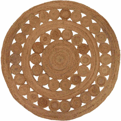 Alfombra Yute Marron 200X200 Cm