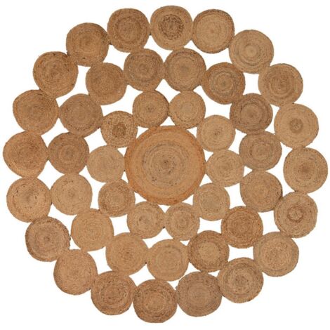 Alfombra Yute Marron 220X220 Cm