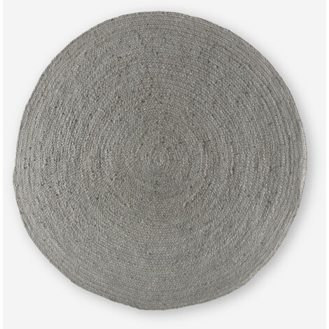ALFOMBRA YUTE REDONDA GRIS Ø140 CM