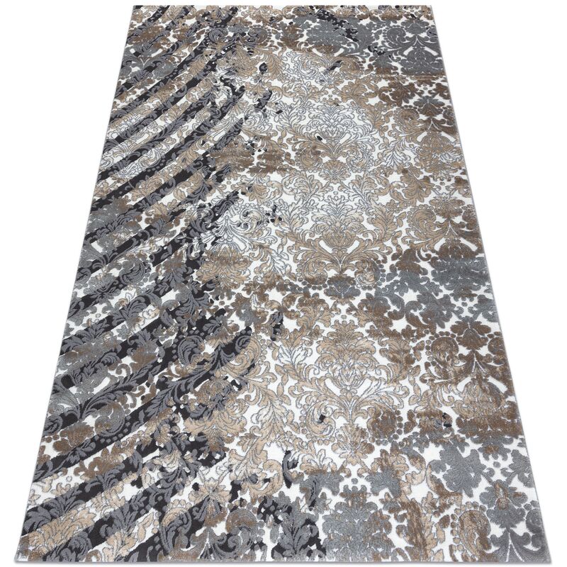 

Rugsx - Alfombra ZARA 0W6119 P50 610 - Structural dos niveles de vellón gris / crema Tonos de gris y plata 160x230 cm