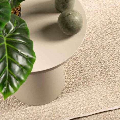 Alfombra ZIZUR apariencia yute interior exterior beige 60x110cm