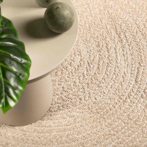 Alfombra ZIZUR aspecto yute interior/exterior beige 120x170 cm