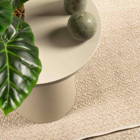 Alfombra ZIZUR aspecto yute interior/exterior beige 140x200 cm