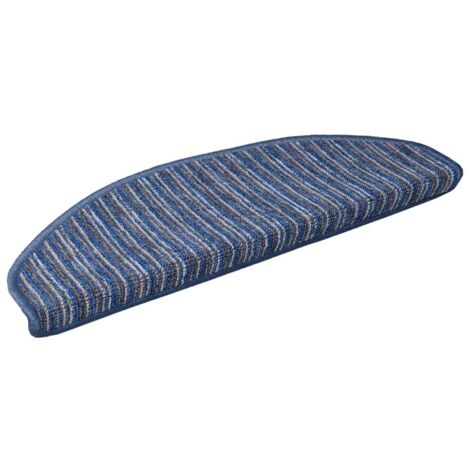 Alfombras autoadhesivas para escaleras 15 pcs Azul vidaXL