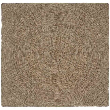Alfombras de área Cuadrado Gris 160 x 160 cm yute