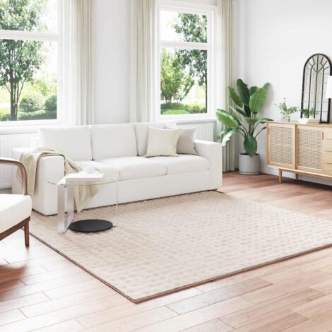 Alfombras de área Cuadrado SIROLO Beige 240 x 240 cm Poliéster