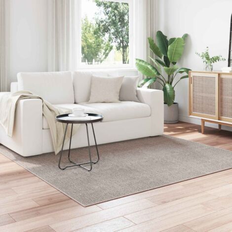 Alfombras de área LUGO Crema y Taupe 200 x 200 cm Poliéster
