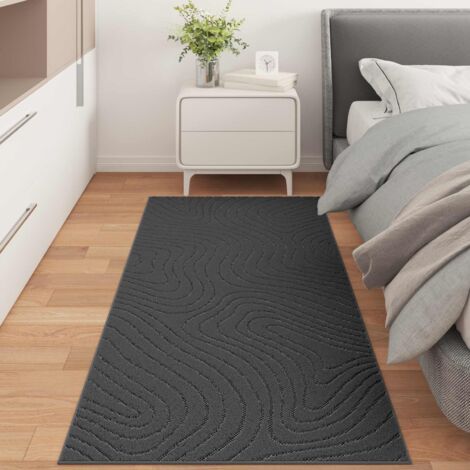 Alfombras de área PALMERAS Antracita 150 x 80 cm Poliéster