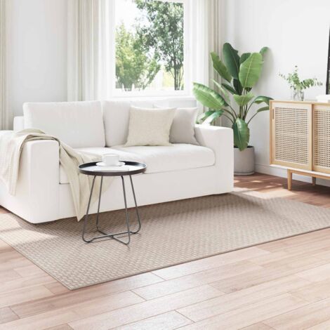 Alfombras de área Rectangular FARO Crema 170 x 120 cm Poliéster