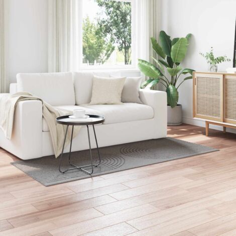 Alfombras de área Rectangular GALATI Gris 150 x 80 cm Poliéster