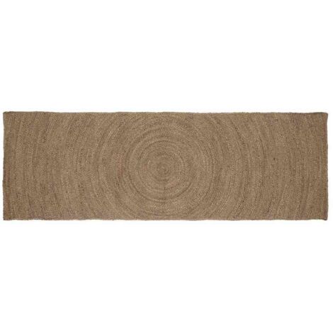 Alfombras de área Rectangular Gris 80 x 300 cm yute