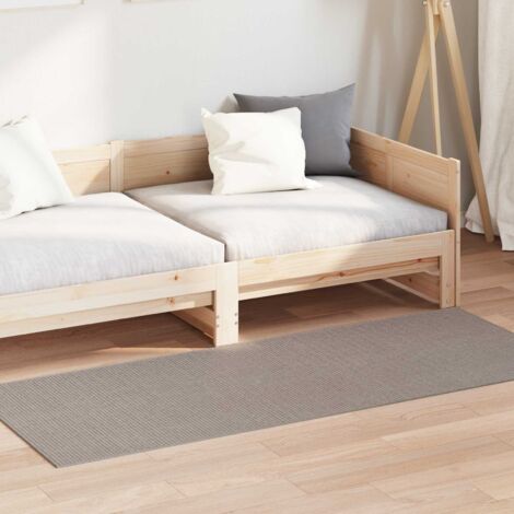 Alfombras de área Rectangular LUGO Taupé 80 x 200 cm Poliéster