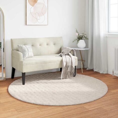 Alfombras de área Redondo SIROLO Beige Ø 200 CM Poliéster