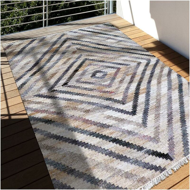 

alfombras de diseño moderno y 60x110 cm rectangular OBJETIVO Beige terraza, jardín tejidos a mano adecuados para calefacción por suelo radiante