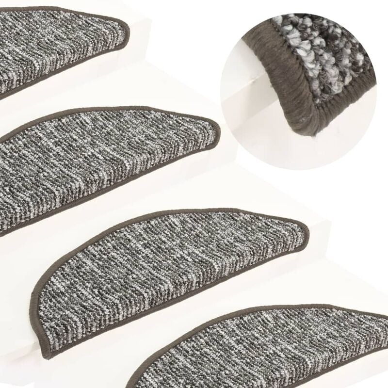 

Alfombras de peldaños de escalera 15 uds antracita 56x20 cm