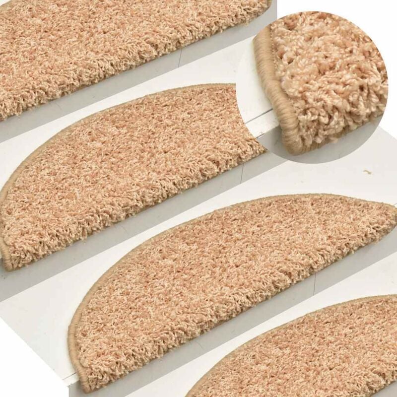 

Alfombras de peldaños de escalera 15 uds dorado 65x21x4 cm - Oro - Vidaxl