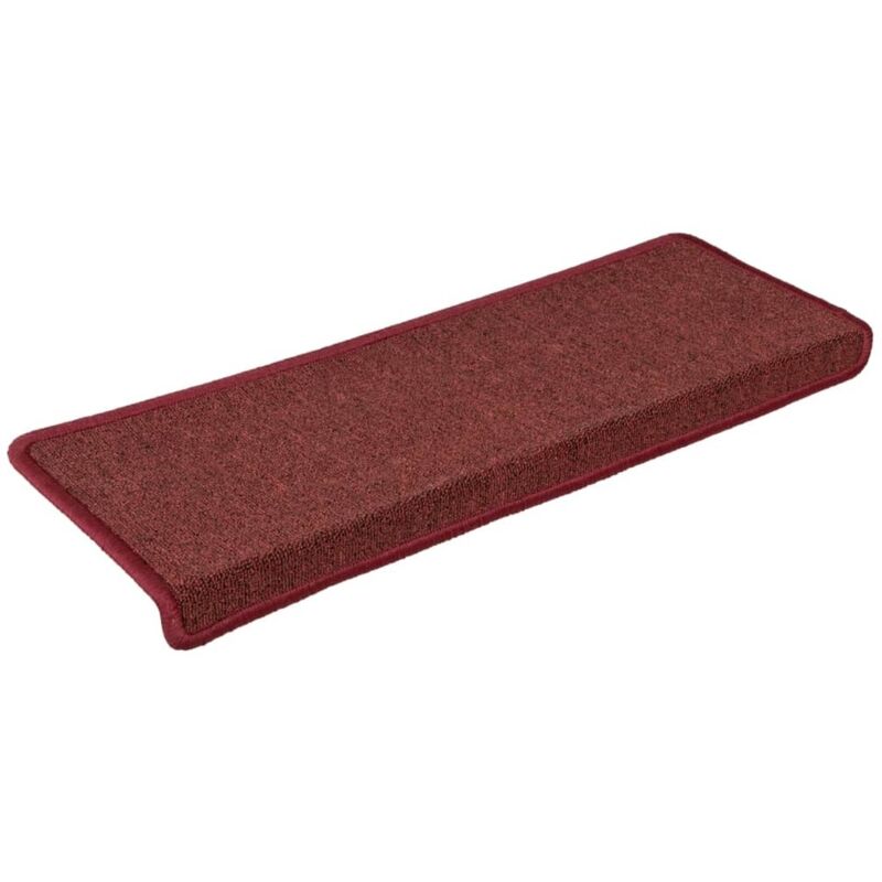 

Alfombras de peldaños de escalera 15 uds rojo mate 65x25 cm - Rojo - Vidaxl