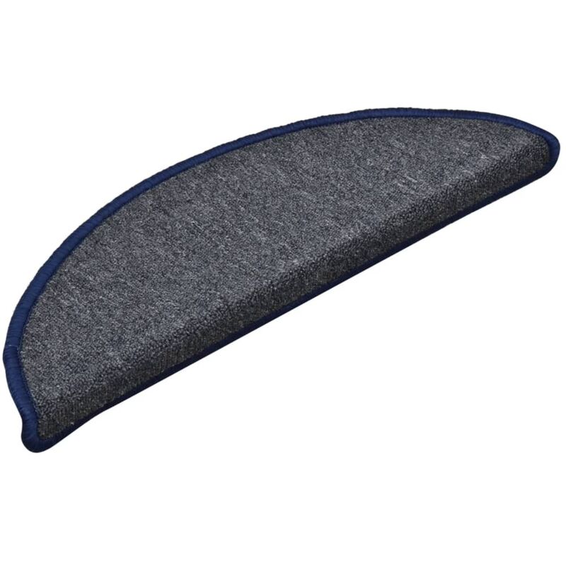 

Alfombras de peldaños de escalera 15 uds gris y azul 56x17x3 cm - Gris - Vidaxl