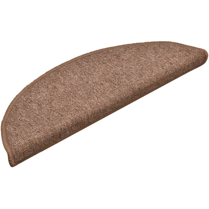 

Alfombras de peldaños de escalera 15 uds marrón 56x17x3 cm - Marrón - Vidaxl