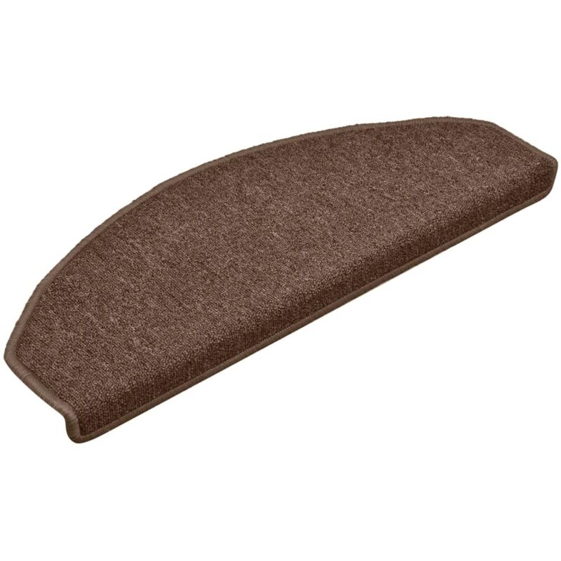 

Vidaxl - Alfombras de peldaños de escalera 15 uds marrón 65x24x4 cm - Marrón