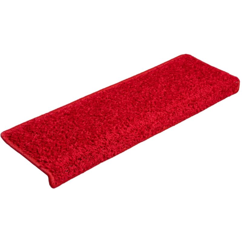 

Alfombras de peldaños de escalera 15 uds rojo 65x25 cm - Rojo - Vidaxl