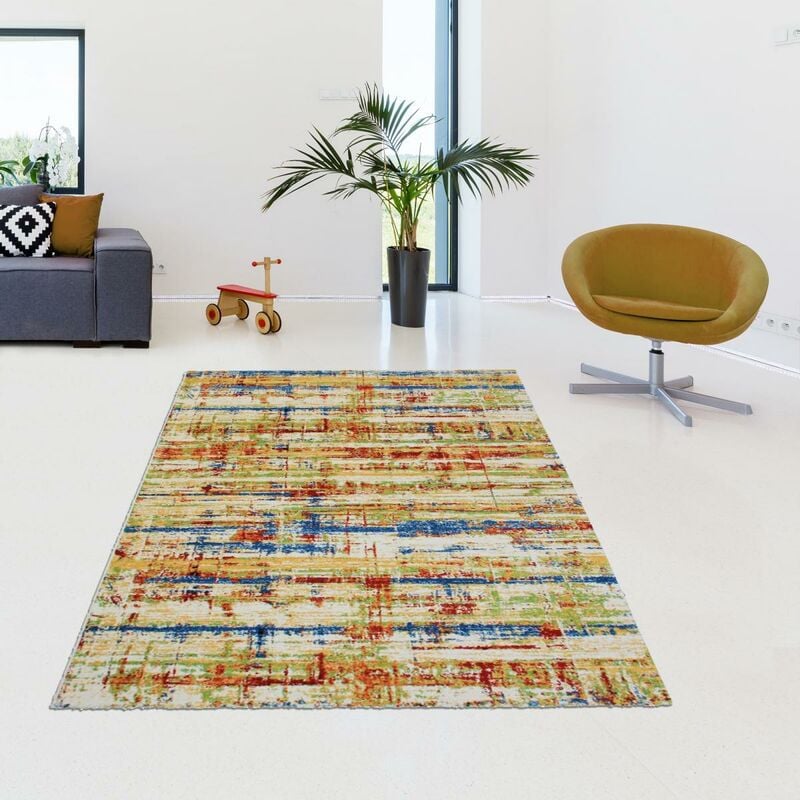 

Dezenco - Alfombra de diseño multicolor de polipropileno oriental - Multicolore