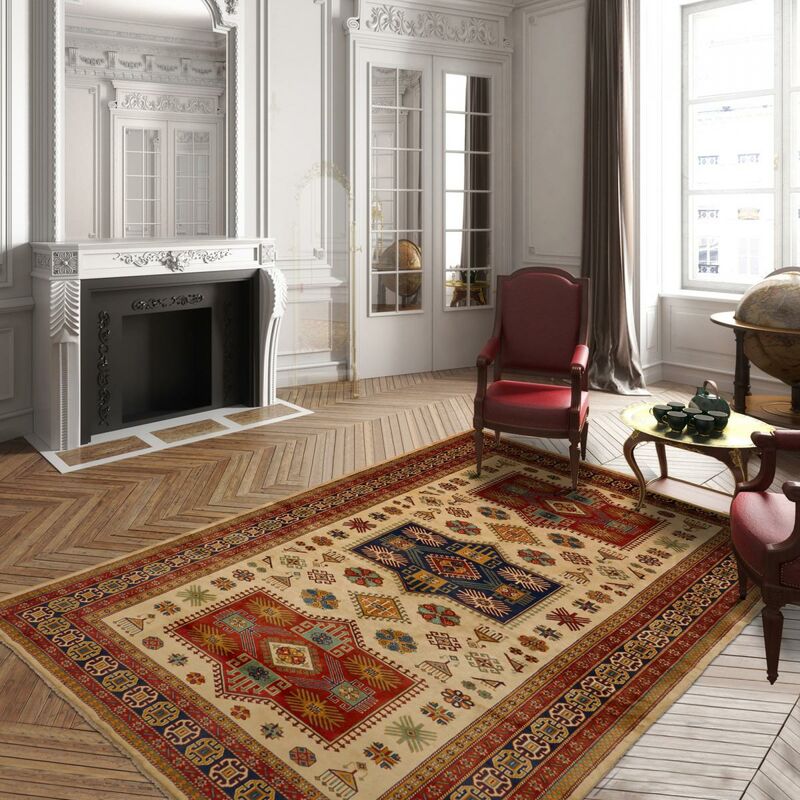

Unamourdetapis - Alfombra Oriental Shirvan 4 en Lana Beige - Beige