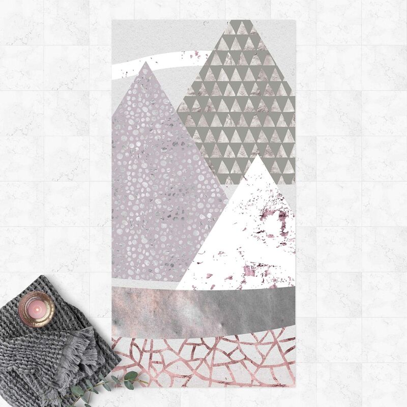 

Bilderwelten - Alfombras vinílicas - Abstract Mountain Landscape Pastel Pattern - Alto 2:1 Dimensión LxA: 180cm x 90cm