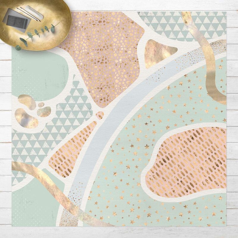 

Bilderwelten - Alfombras vinílicas - Abstract Seascape Pastel Pattern - Cuadrado 1:1 Dimensión LxA: 120cm x 120cm