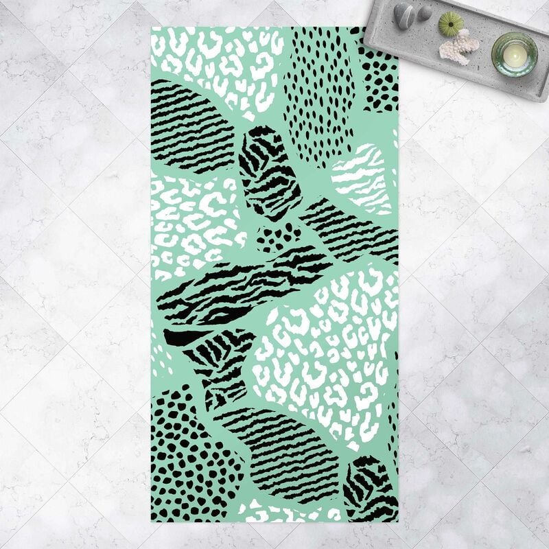 

Bilderwelten - Alfombras vinílicas - Animal Print Zebra Tiger Leopard South America - Alto 2:1 Dimensión LxA: 180cm x 90cm