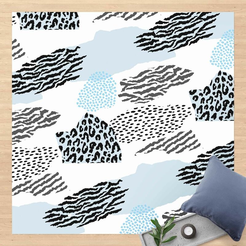 

Alfombras vinílicas - Animal Print Zebra Tiger Leopard The Arctic - Cuadrado 1:1 Dimensión LxA: 100cm x 100cm