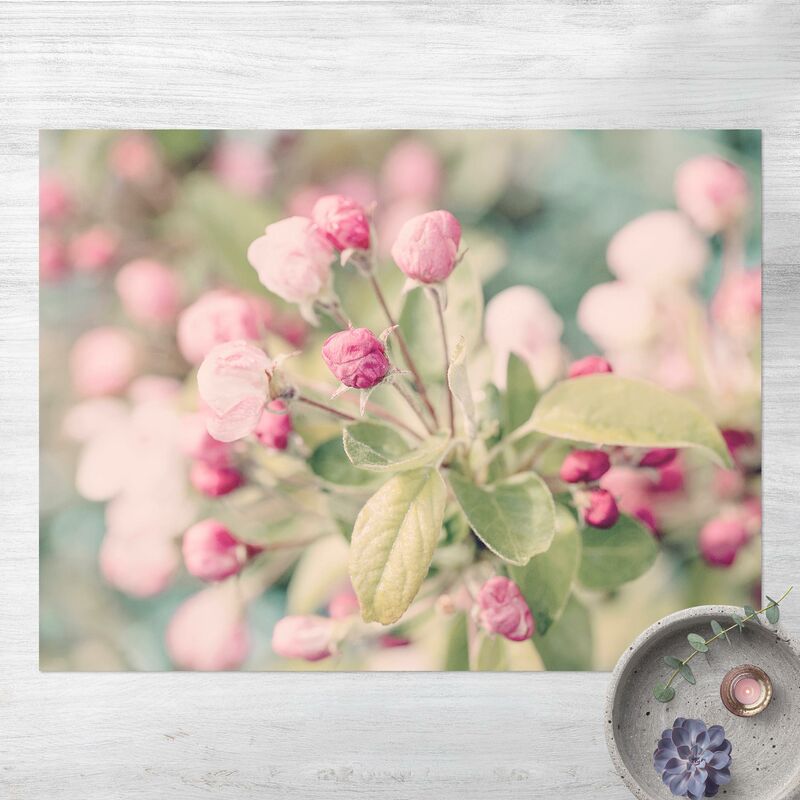 

Alfombras vinílicas - Apple Blossom Bokeh Light Pink - Apaisado 3:4 Dimensión LxA: 105cm x 140cm
