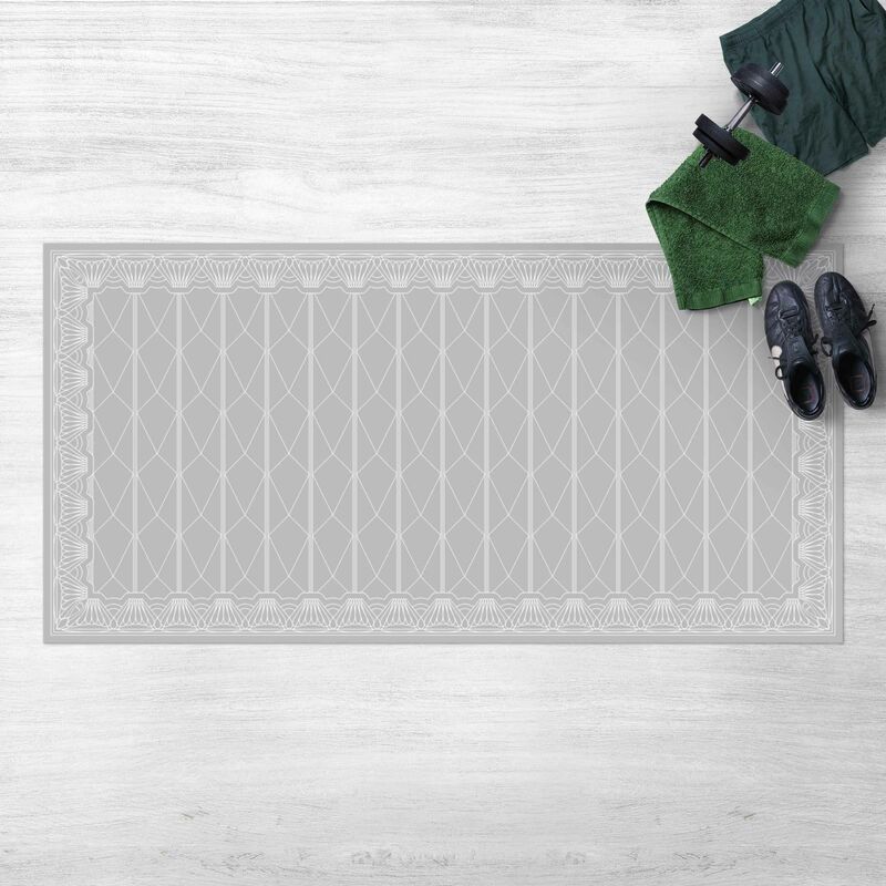 

Bilderwelten - Alfombras vinílicas - Art Deco Fishing Net With Border - Apaisado 1:2 Dimensión LxA: 130cm x 260cm