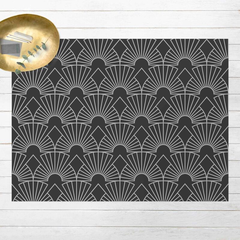 

Alfombras vinílicas - Art Deco Radial Arches Line Pattern - Apaisado 3:4 Dimensión LxA: 45cm x 60cm