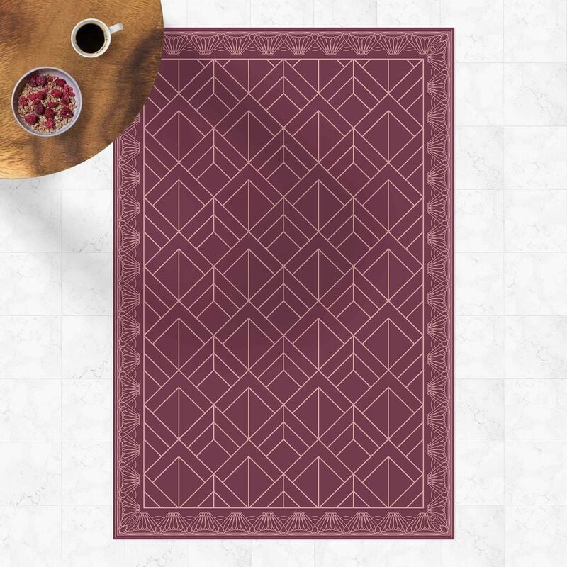 

Alfombras vinílicas - Art Deco Scales Pattern With Border - Alto 3:2 Dimensión LxA: 60cm x 40cm